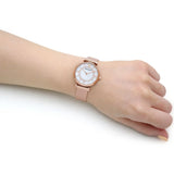 Emporio Armani Gianni T Bar Mother of Pearl Dial Rose Gold Mesh Bracelet Watch For Women - AR11320 Authentic Buy Shop Now