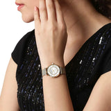 Emporio Armani Gianni T Bar Mother of Pearl Dial Gold Mesh Bracelet Watch For Women - AR11321 Authentic Buy Shop Now