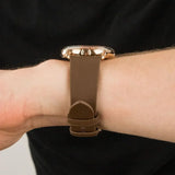 Emporio Armani Aviator Quartz Black Dial Brown Leather Strap Watch For Men - AR11337 Authentic Buy Shop Now
