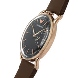 Emporio Armani Aviator Quartz Black Dial Brown Leather Strap Watch For Men - AR11337 Authentic Buy Shop Now