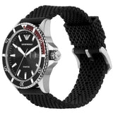 Emporio Armani Diver Black Dial Black Silicon Strap Watch for Men - AR11341 Authentic Buy Shop Now