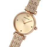 Emporio Armani Gianni T Bar Quartz Rose Gold Dial Rose Gold Steel Strap Watch For Women - AR11342 Authentic Buy Shop Now