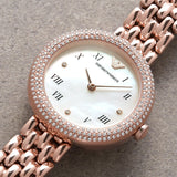 Emporio Armani Rosa Quartz Mother of Pearl White Dial Rose Gold Steel Strap Watch For Women - AR11355 Authentic Buy Shop Now