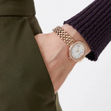Emporio Armani Rosa Quartz Mother of Pearl White Dial Rose Gold Steel Strap Watch For Women - AR11355 Authentic Buy Shop Now