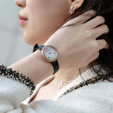 Emporio Armani Rosa Quartz Mother Of Pearl White Dial Black Leather Strap Watch For Women - AR11356 Authentic Buy Shop Now