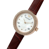 Emporio Armani Rosa Two Hand White Dial Red Leather Strap Watch For Women - AR11357 Authentic Buy Shop Now