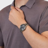 Emporio Armani Chronograph Grey Dial Two Tone Steel Strap Watch For Men - AR11391 Authentic Buy Shop Now