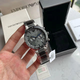 Emporio Armani Chronograph Grey Dial Two Tone Steel Strap Watch For Men - AR11391 Authentic Buy Shop Now