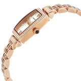 Emporio Armani Gianni T Bar Quartz Crystals White Dial Rose Gold Steel Strap Watch For Women - AR11406 Authentic Buy Shop Now