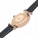 Emporio Armani Gianni T-Bar Quartz Blue Dial Blue Leather Strap Watch for Women - AR11424 Authentic Buy Shop Now