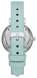 Emporio Armani Gianni T Bar Analog Crystals Silver Dial Blue Leather Strap Watch For Women - AR11443 Authentic Buy Shop Now