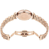 Emporio Armani Gianni T-Bar Crystals Silver Dial Rose Gold Steel Strap Watch For Women - AR11446 Authentic Buy Shop Now