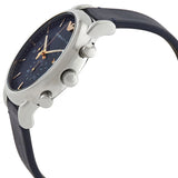 Emporio Armani Luigi Chronograph Blue Dial Blue Leather Strap Watch For Men - AR11451 Authentic Buy Shop Now