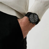 Emporio Armani Renato Chronograph Black Dial Black Nylon Strap Watch For Men - AR11457 Authentic Buy Shop Now