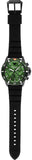 Emporio Armani Diver Chronograph Quartz Green Dial Black Silicon Strap Watch For Men - AR11463 Authentic Buy Shop Now