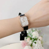 Emporio Armani Gianni T Bar Quartz Mother of Pearl Dial Blue Leather Strap Watch For Women - AR11466 Authentic Buy Shop Now