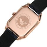 Emporio Armani Gianni T Bar Quartz Mother of Pearl Dial Blue Leather Strap Watch For Women - AR11466 Authentic Buy Shop Now