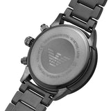 Emporio Armani Mario Chronograph White Dial Black Steel Strap Watch For Men - AR11471 Authentic Buy Shop Now