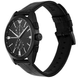 Emporio Armani Claudio Chronograph Black Dial Black Leather Strap Watch For Men - AR11483 Authentic Buy Shop Now