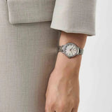 Emporio Armani Cleo Crystals Mother Of Pearl Dial Silver Steel Strap Watch For Women - AR11484 Authentic Buy Shop Now