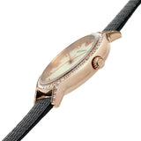 Emporio Armani Cleo Three-Hand Mother of Pearl Dial Black Leather Strap Watch For Women - AR11485 Authentic Buy Shop Now