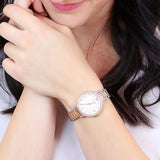 Emporio Armani Cleo Mother of Pearl Dial Two Tone Steel Strap Watch For Women - AR11499 Authentic Buy Shop Now