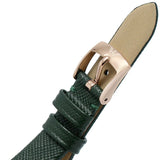 Emporio Armani Pro Planet Analog Silver Dial Green Leather Strap Watch For Women - AR11517 Authentic Buy Shop Now
