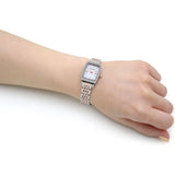 Emporio Armani Gianni T Bar White Mother Of Pearl Dial Two Tone Steel Strap Watch For Women - AR11519 Authentic Buy Shop Now