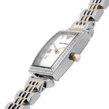 Emporio Armani Gianni T Bar White Mother Of Pearl Dial Two Tone Steel Strap Watch For Women - AR11519 Authentic Buy Shop Now