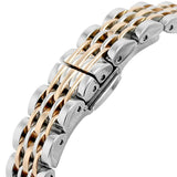 Emporio Armani Gianni T Bar White Mother Of Pearl Dial Two Tone Steel Strap Watch For Women - AR11519 Authentic Buy Shop Now