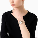 Emporio Armani Aira Three Hand Mother of Pearl Dial Rose Gold Steel Strap Watch For Women - AR11523