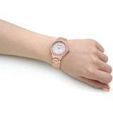 Emporio Armani Aira Three Hand Mother of Pearl Dial Rose Gold Steel Strap Watch For Women - AR11523 Authentic Buy Shop Now