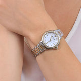 Emporio Armani Mia Quartz Mother of Pearl Dial Two Tone Steel Strap Watch For Women - AR11524 Authentic Buy Shop Now