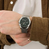 Emporio Armani Paolo Chronograph Green Dial Silver Steel Strap Watch For Men - AR11529 Authentic Buy Shop Now