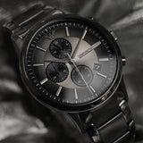 Emporio Armani Analog Chronograph Black Dial Black Steel Strap Watch For Men - AR11531 Authentic Buy Shop Now