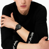 Emporio Armani Paolo Chronograph Black Dial Brown Leather Strap Watch For Men - AR11549 Authentic Buy Shop Now