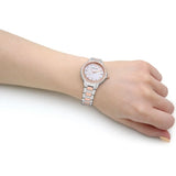 Emporio Armani Three Hand Quartz Mother of Pearl Dial Two Tone Steel Strap Watch For Women - AR11569 Authentic Buy Shop Now
