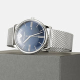 Emporio Armani Minimalist Quartz Blue Dial Silver Steel Strap Watch For Men - AR11571 Authentic Buy Shop Now