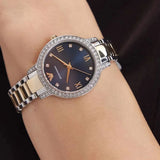 Emporio Armani Cleo Blue Dial Two Tone Steel Strap Watch for Women - AR11576 Authentic Buy Shop Now