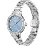 Emporio Armani Cleo Sunray Blue Dial Silver Steel Strap Watch for Women - AR11585 Authentic Buy Shop Now