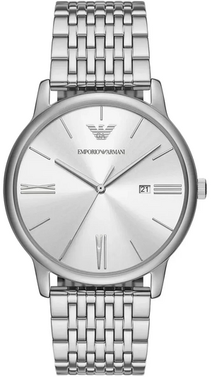 Emporio Armani Minimalist Silver Dial Silver Steel Strap Watch for Men - AR11599 Authentic Buy Shop Now