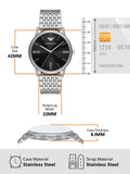 Emporio Armani Minimalist Black Dial Silver Steel Strap Watch for Men - AR11600 Authentic Buy Shop Now
