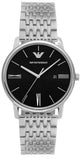 Emporio Armani Minimalist Black Dial Silver Steel Strap Watch for Men - AR11600 Authentic Buy Shop Now