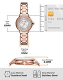 Emporio Armani Mia Three Hand Crystals Silver Dial Rose Gold Steel Strap Watch For Women - AR11633 Authentic Buy Shop Now