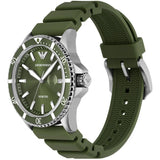 Emporio Armani World Explorer Green Dial Green Silicone Strap Watch for Men - AR11638 Authentic Buy Shop Now