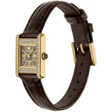 Emporio Armani Gianni T-Bar Brown Dial Brown Leather Strap Watch for Women - AR11705 Authentic Buy Shop Now