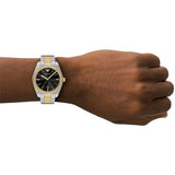 Emporio Armani Antonio Black Dial Two Tone Steel Strap Watch for Men - AR11715 Authentic Buy Shop Now