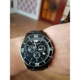 Emporio Armani Black Ceramic Chronograph Black Dial Watch For Men - AR1421 Authentic Buy Shop Now