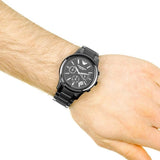 Emporio Armani Ceramica Chronograph Black Dial Black Strap Watch For Men - AR1452 Authentic Buy Shop Now