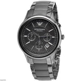 Emporio Armani Ceramica Chronograph Black Dial Black Strap Watch For Men - AR1452 Authentic Buy Shop Now